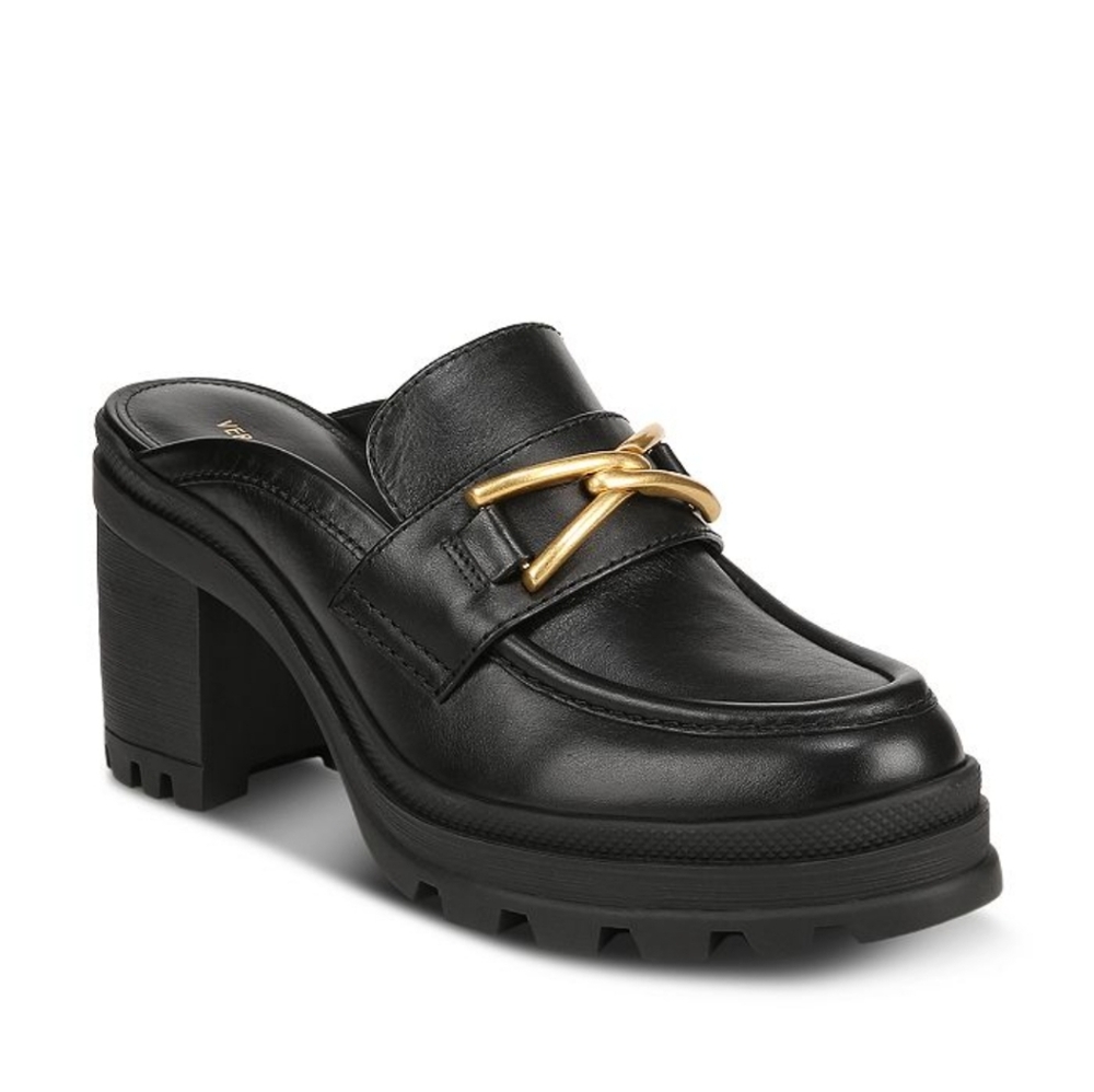 Veronica Beard Black Leather Wynter Clogs Size 7